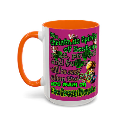 christmas spirits of boston - Accent Mug (pink)