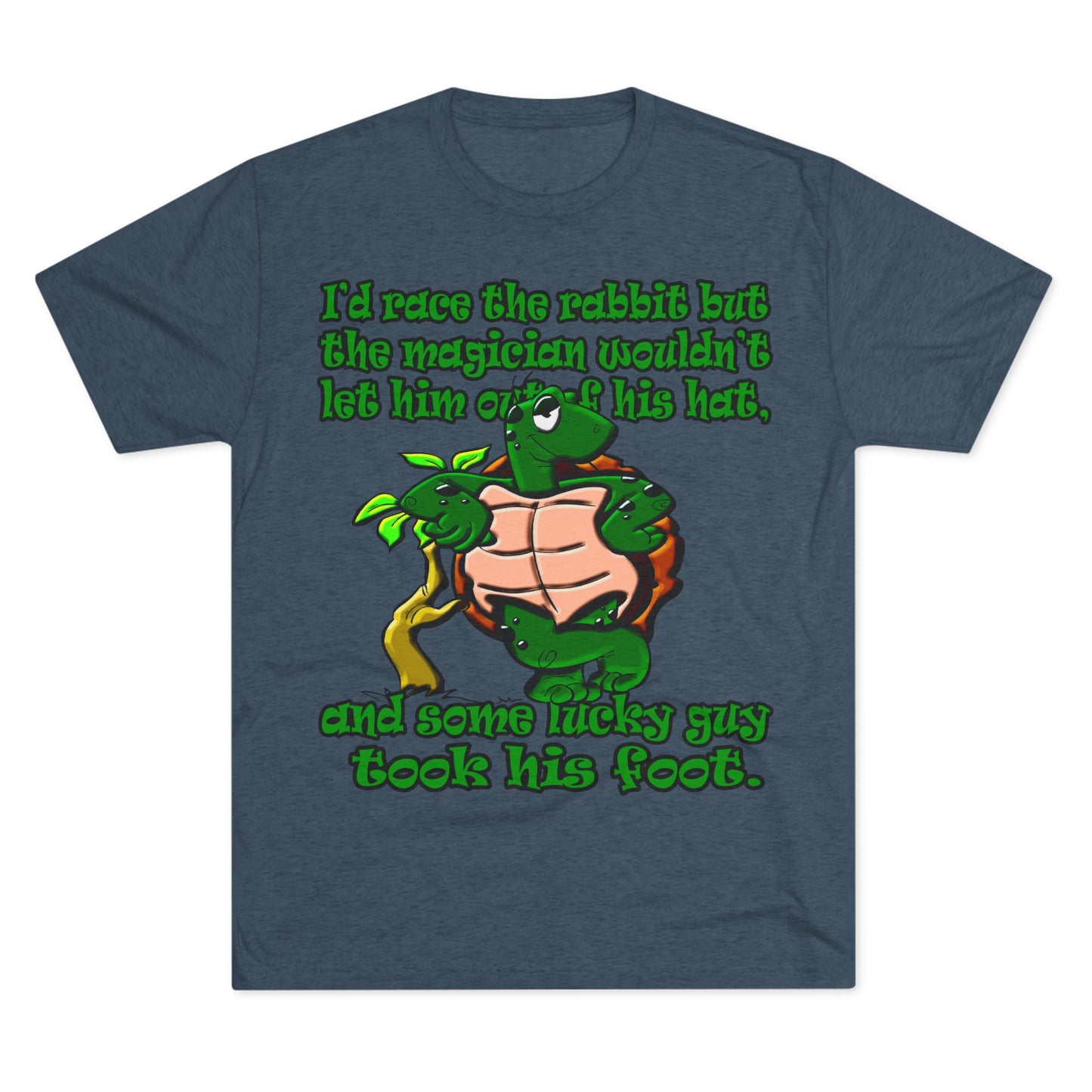 turtle race - Unisex Tri-Blend Crew Tee