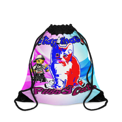 tag that - Drawstring Bag (light blue-pink wave)