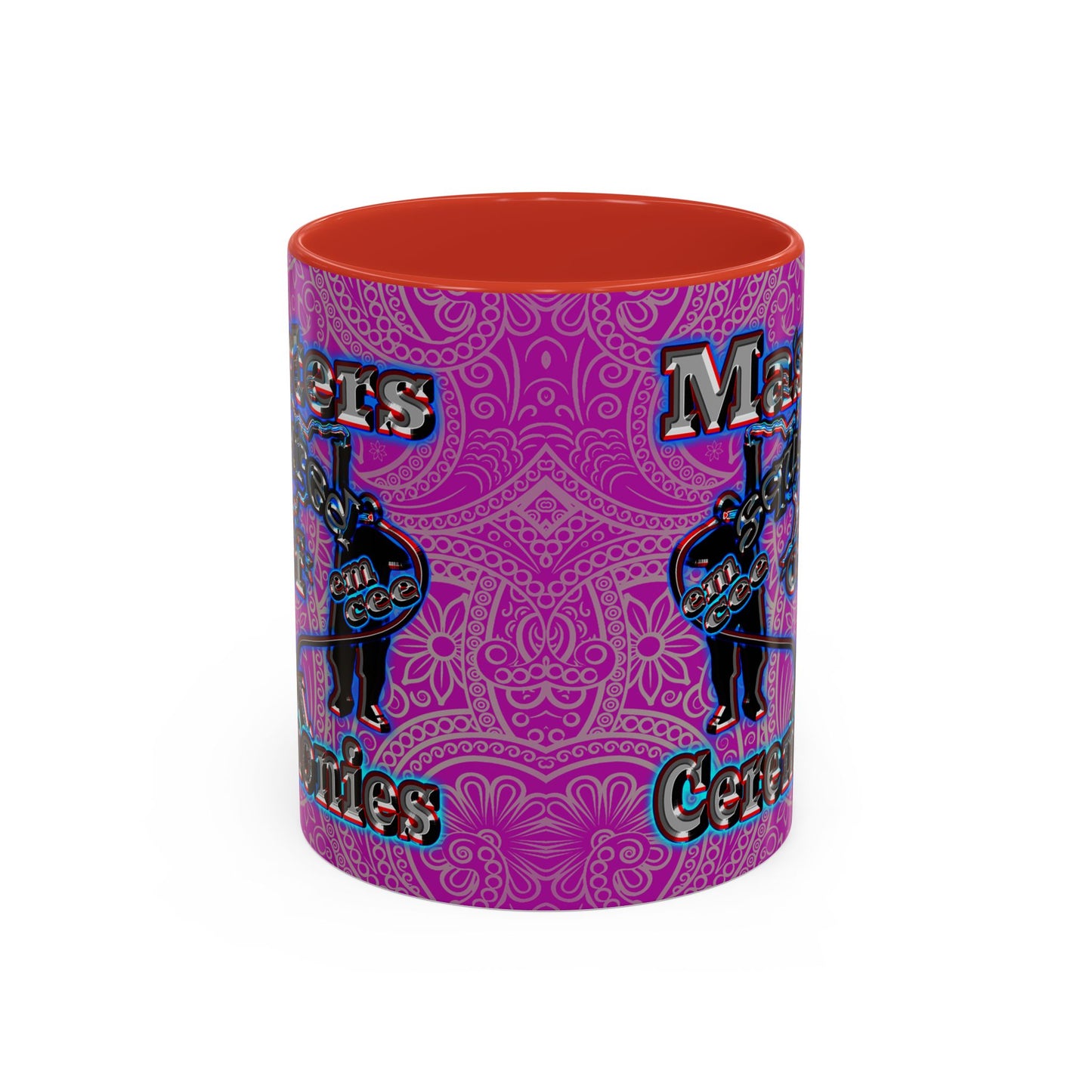 em cee squared - Accent Mug (pink swirl)