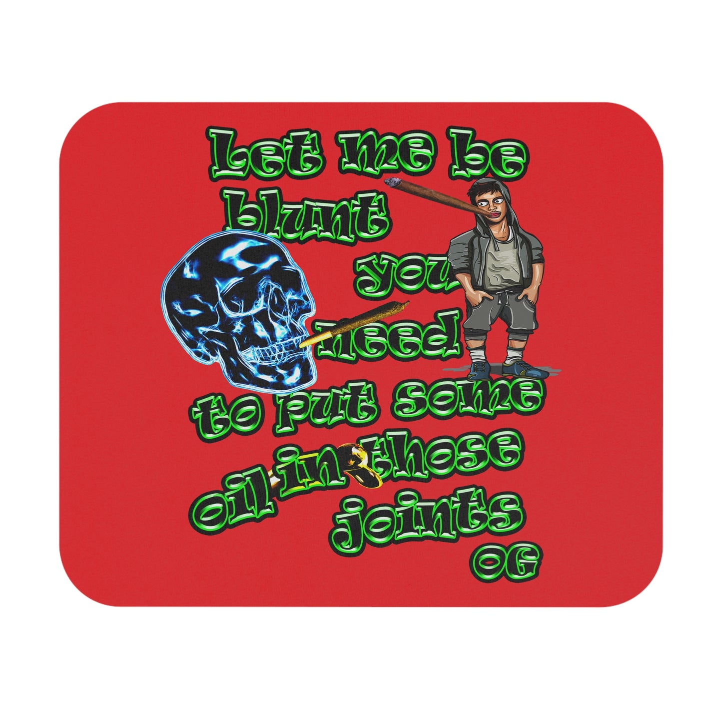 og - Mouse Pad (Rectangle) (red)