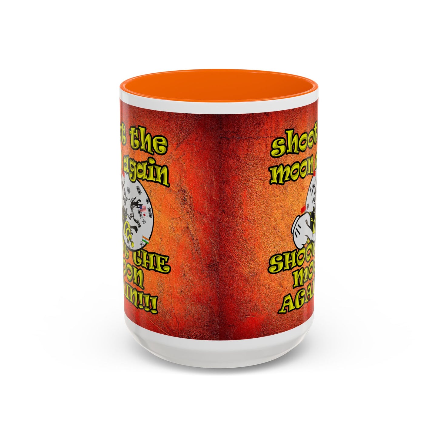 shoot the moon again - Accent Mug (burnt orange)
