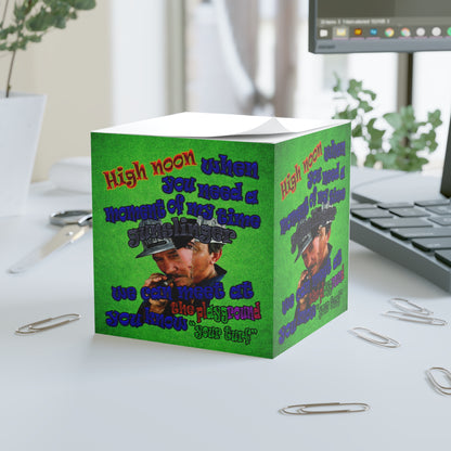 high noon - note cube (green turf)
