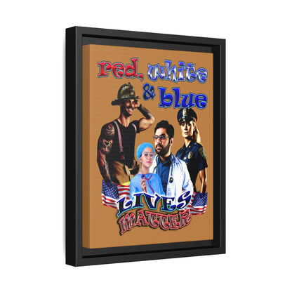 rw&b lives matter - framed canvas art (light brown)