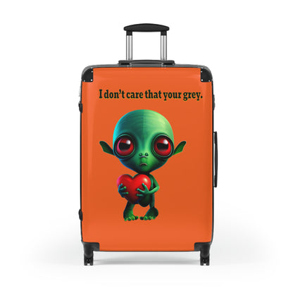 I don't care that your grey - Suitcase (orange)