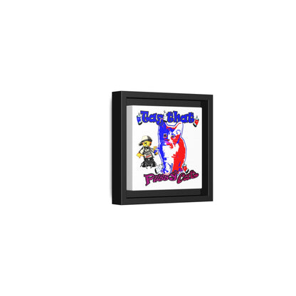 tag that - framed canvas art (white)