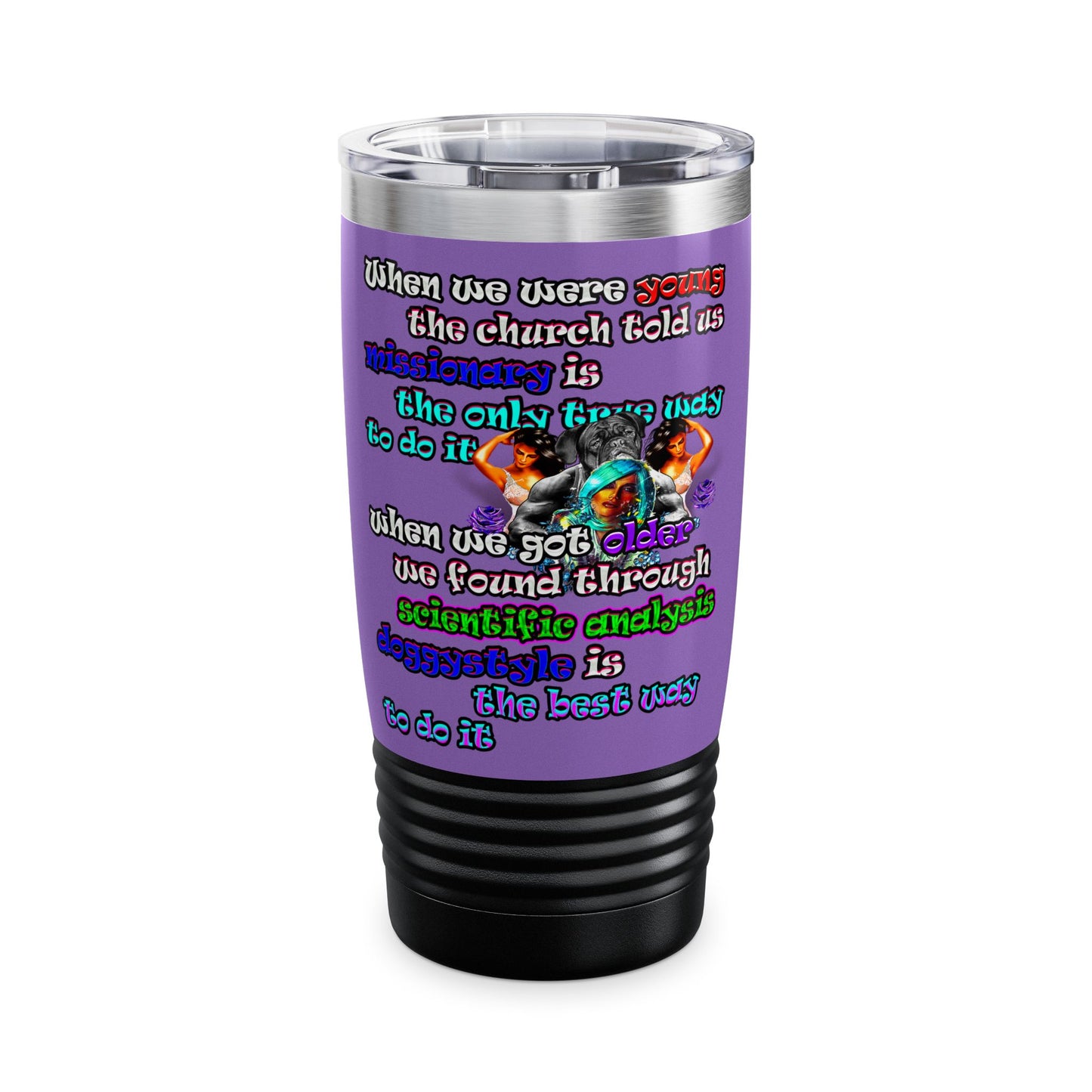 doggystyle - Ringneck Tumbler, 20oz (light purple)