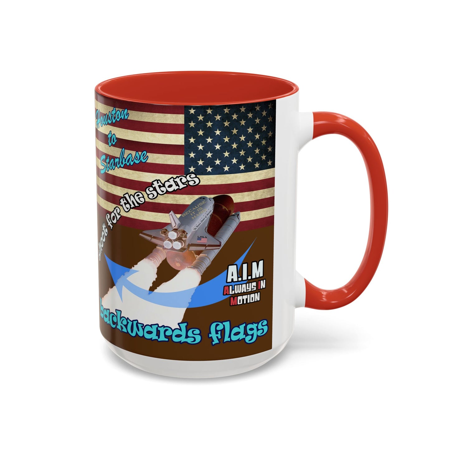 shoot for the stars - Accent Mug (brown)