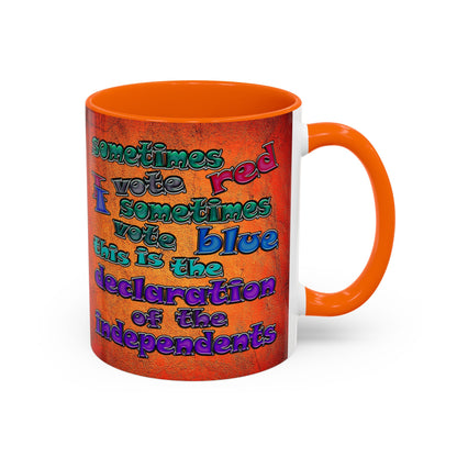 declaration of the independents - Accent Mug (burnt orange)