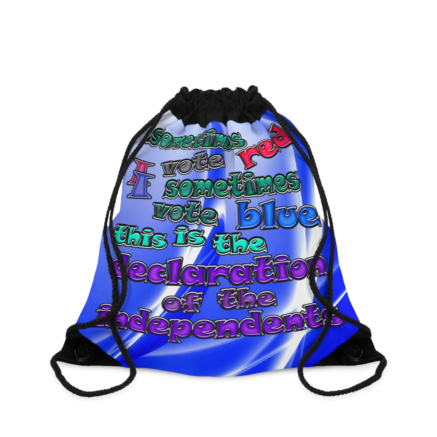 declaration of the independents - Drawstring Bag (blue-white wave)
