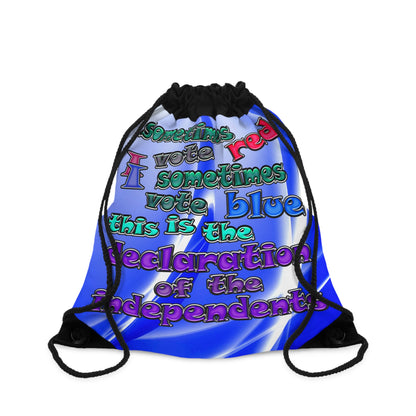 declaration of the independents - Drawstring Bag (blue-white wave)