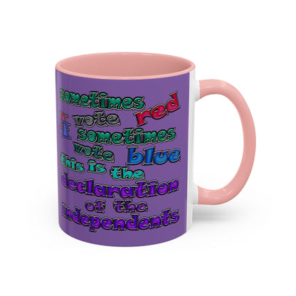 declaration of the independents - Accent Mug (light purple)
