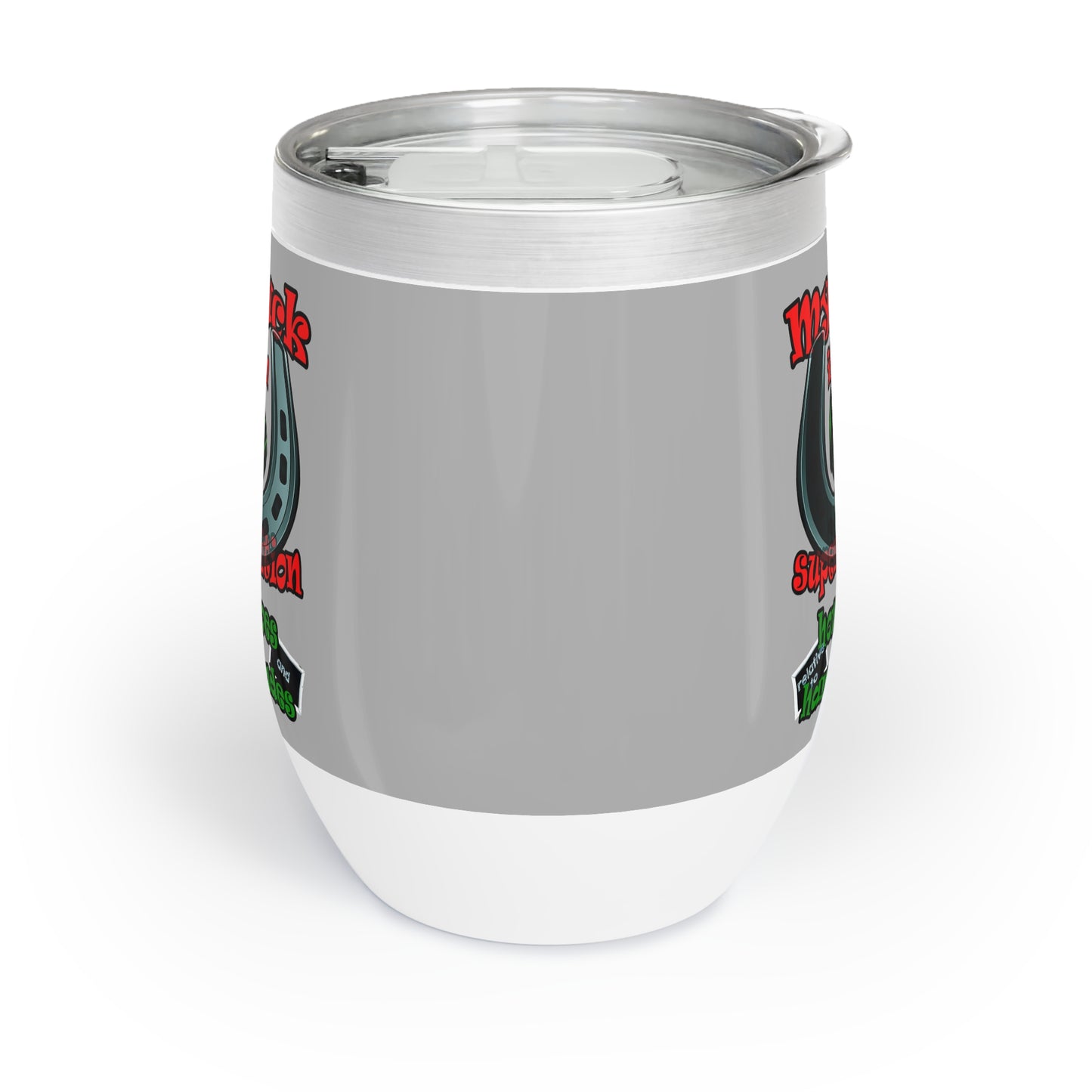 my luck - Chill Wine Tumbler (light grey)