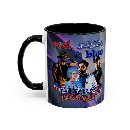 rw&b lives matter - Accent Mug (grey-pink wave)