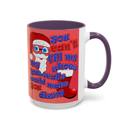 santa's shoes - Accent Mug (yellow-orange wave)