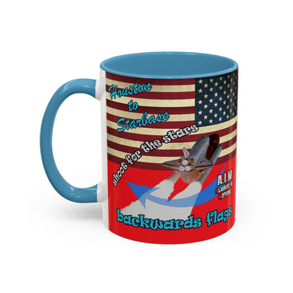 shoot for the stars - Accent Mug (red)