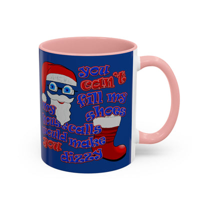 santa's shoes - Accent Mug (dark blue)