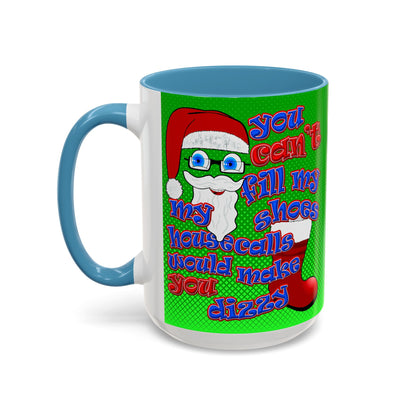 santa's shoes - Accent Mug (logo green)