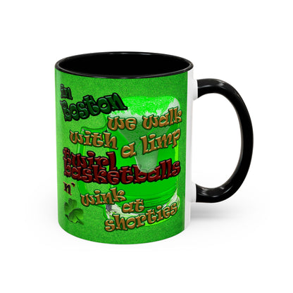celtics logo - Accent Mug (green turf)