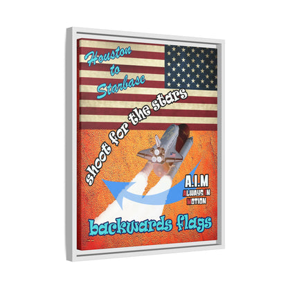 shoot for the stars - framed canvas art (burnt orange)