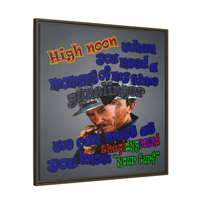 high noon - framed canvas art (grey-light grey)