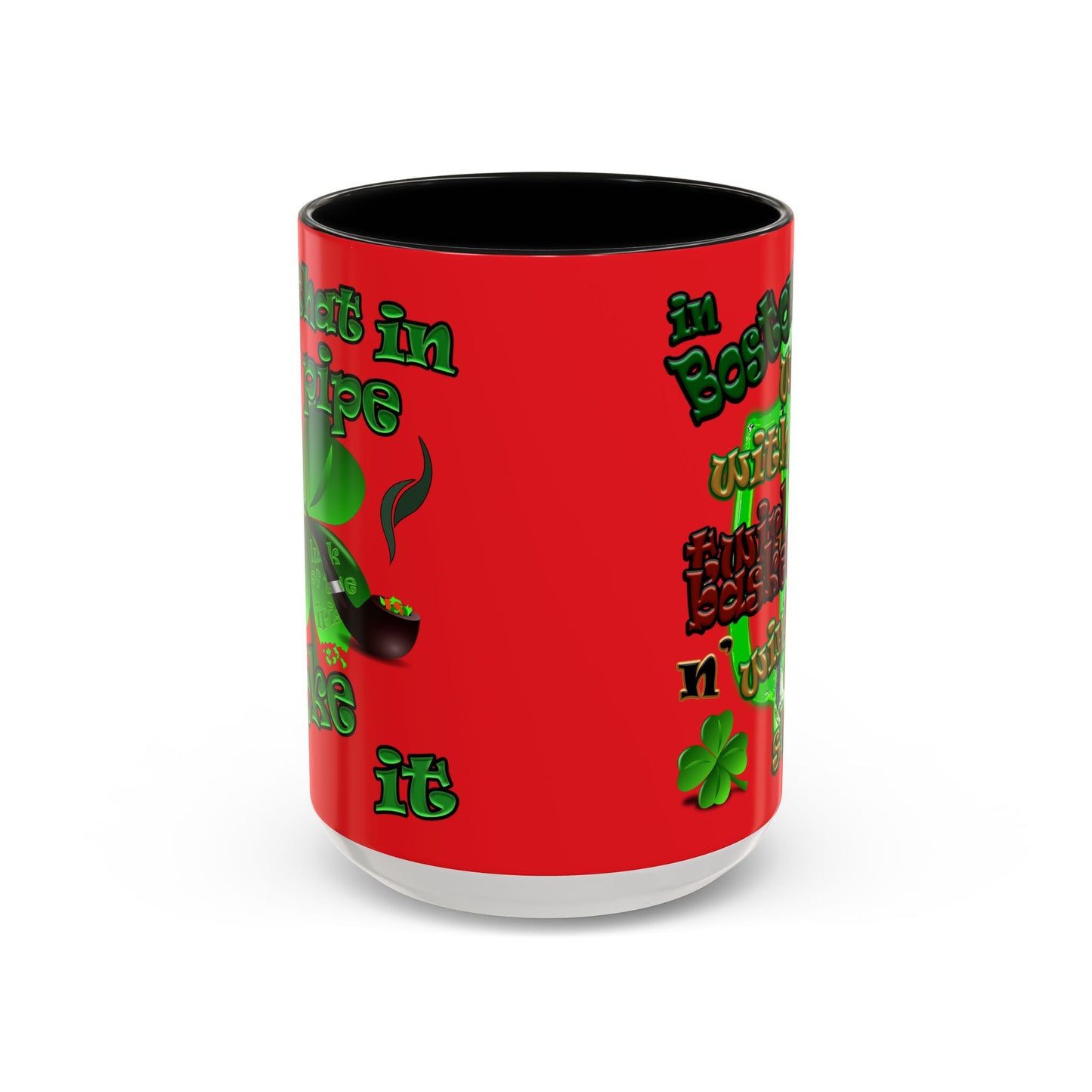 celtics logo - Accent Mug (red)