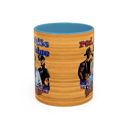 rw&b lives matter - Accent Mug (butterscotch wood finish)