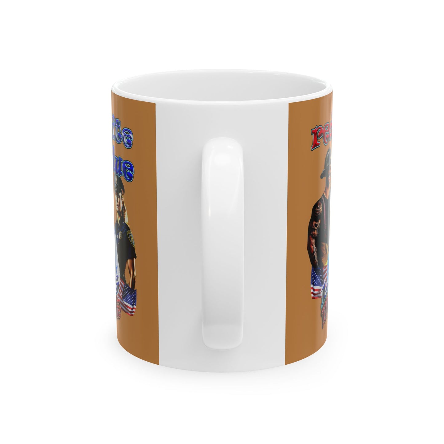 rw&b lives matter - White Mug (light brown)