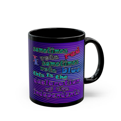 declaration of the independents - Black Mug (purple wave)