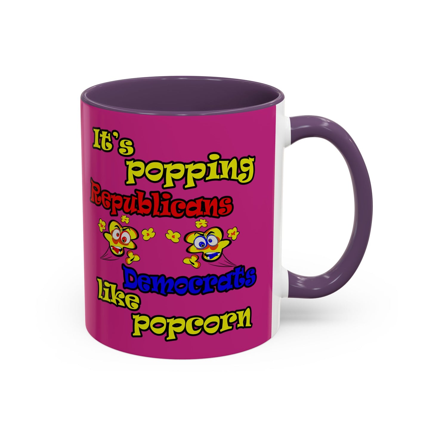 popping like popcorn - Accent Mug (pink)