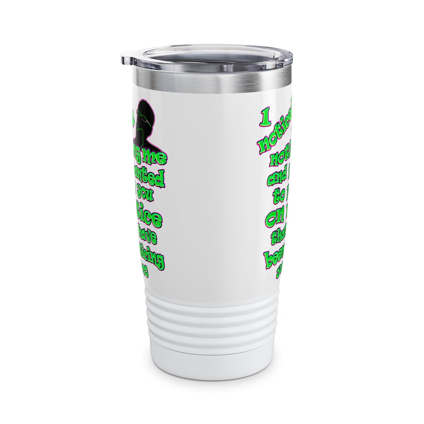 noticed you noticing - Ringneck Tumbler, 20oz (white)
