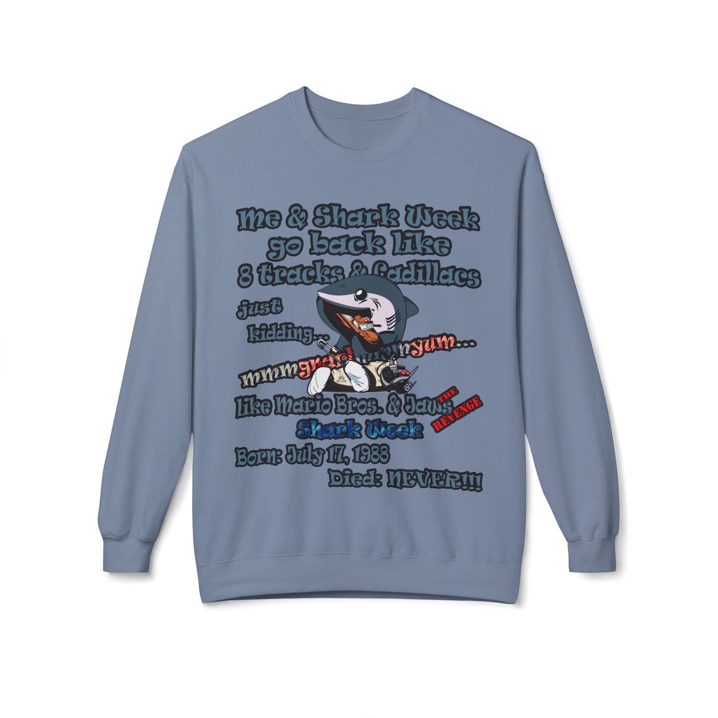 shark week - Unisex Midweight Softstyle Fleece Crewneck Sweatshirt