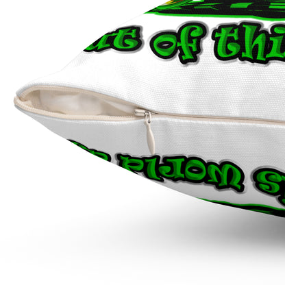 disc jockey - Spun Polyester Square Pillow - (white)