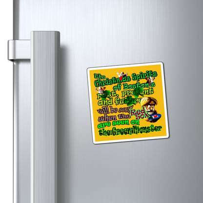christmas spirits of boston - Magnets - (yellow)