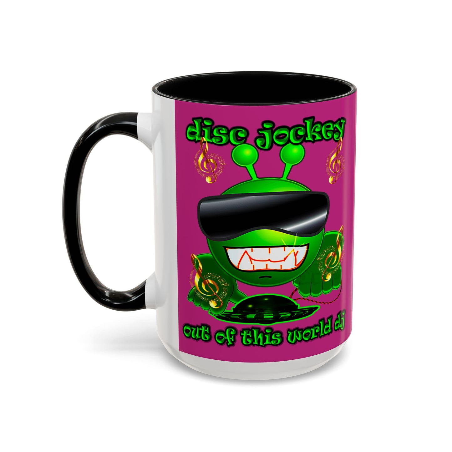 disc jockey - Accent Mug (pink)