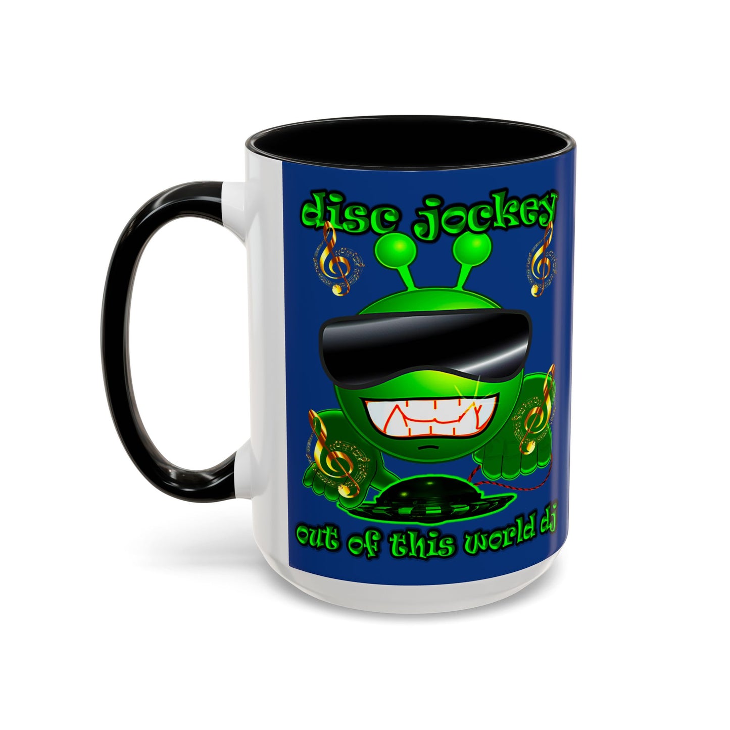 disc jockey - Accent Mug (dark blue)