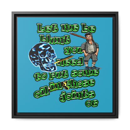 og - framed canvas art (turquoise)