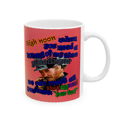 high noon - White Mug (yellow-orange wave)