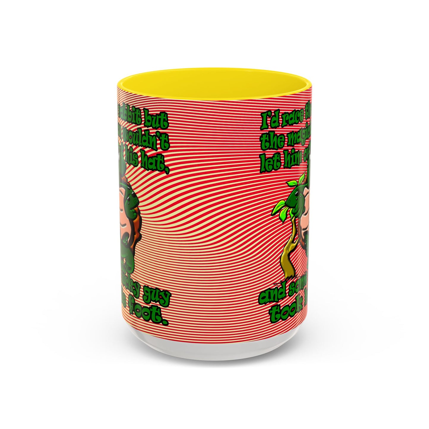 turtle race - Accent Mug (yellow-orange wave)