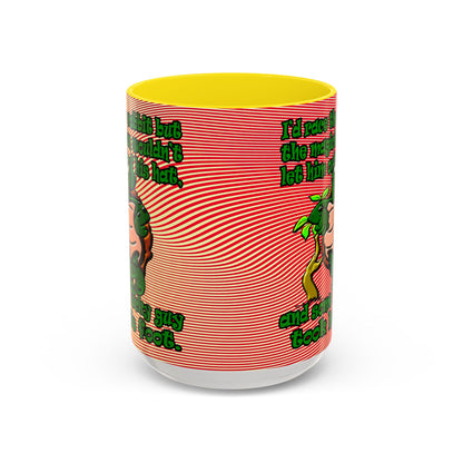 turtle race - Accent Mug (yellow-orange wave)
