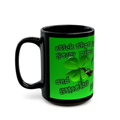 celtics logo - Black Mug (logo green)