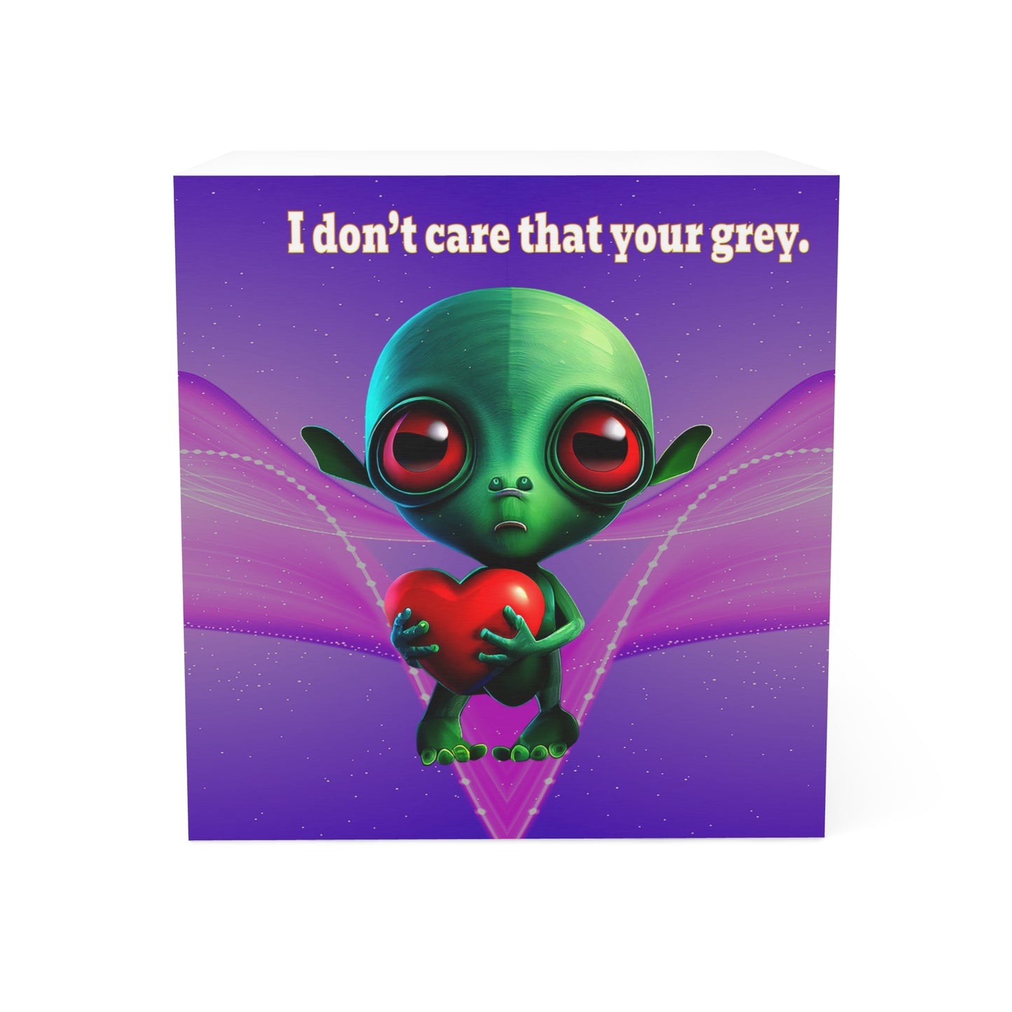 I don't care that your grey - note cube (purple-pink wave)