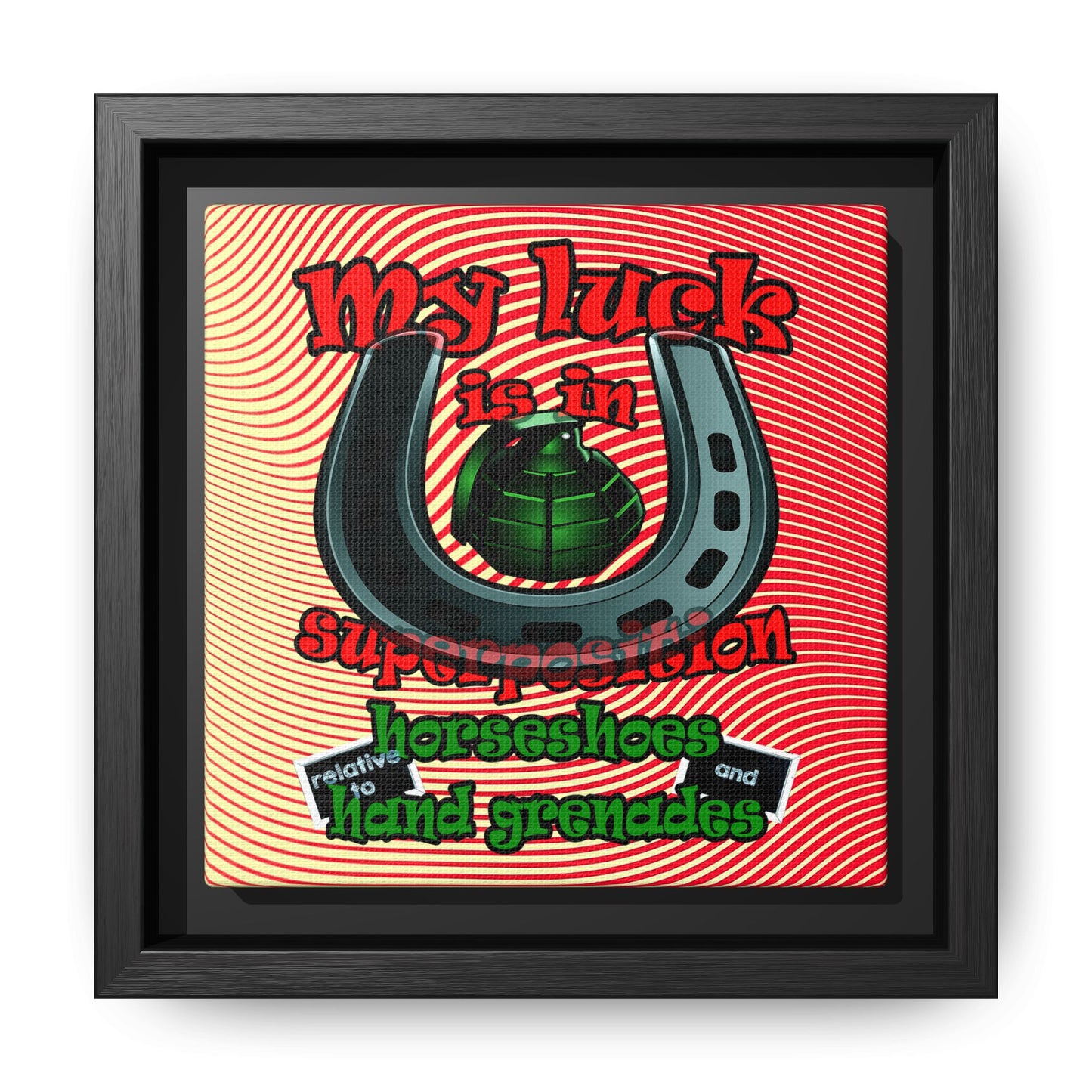 my luck - framed canvas art (yellow-orange wave)