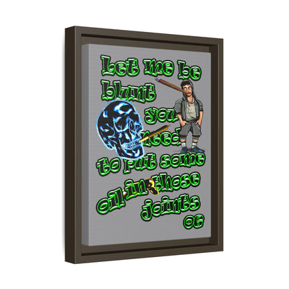 og - framed canvas art (grey)