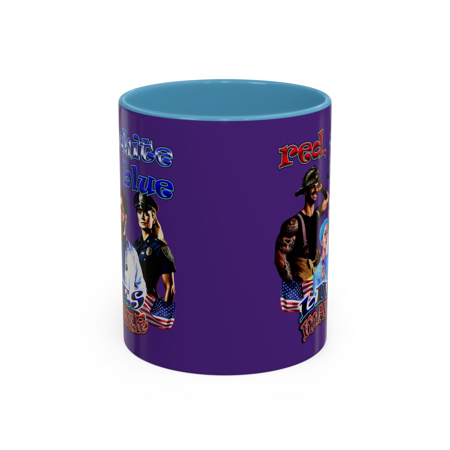 rw&b lives matter - Accent Mug (purple)