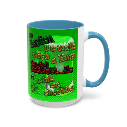 celtics logo - Accent Mug (logo green)