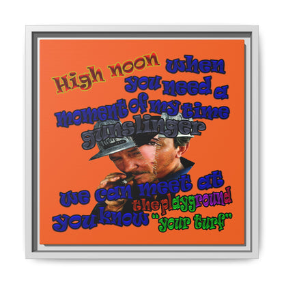 high noon - framed canvas art (orange)