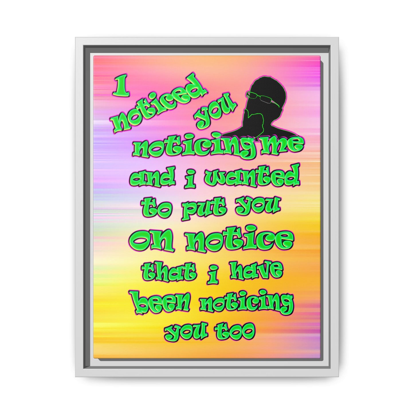 noticed you noticing - framed canvas art (color blur)