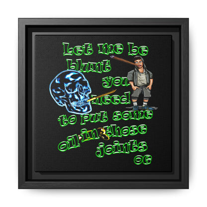 og - framed canvas art (black)