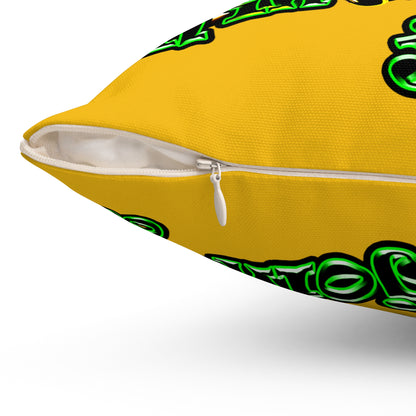 og - Spun Polyester Square Pillow - (yellow)